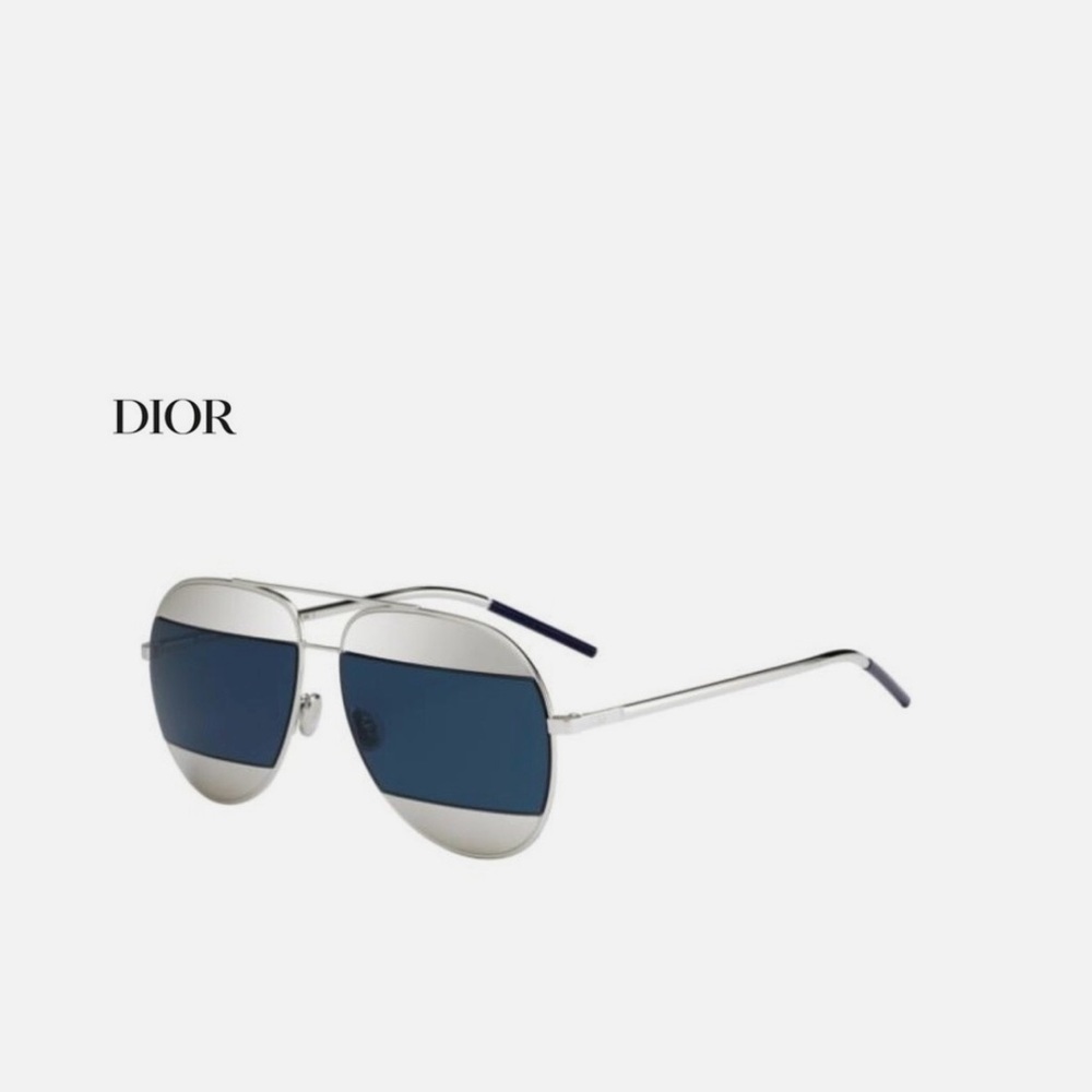 Dior Split 1 Aviator Sunglasses with Blue Lenses